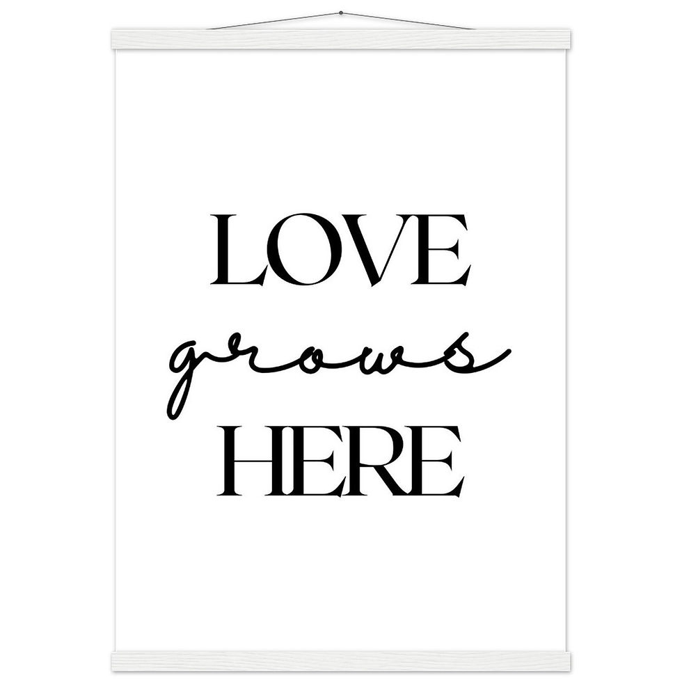 Miniatura: LOVE grows HERE - Art Print mit Leisten