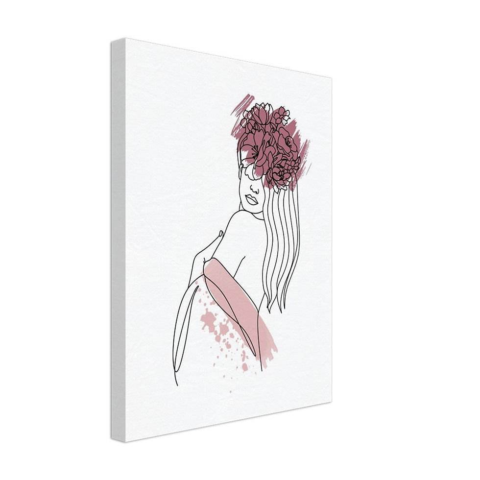 Miniatura: Line Art Frau - Leinwand