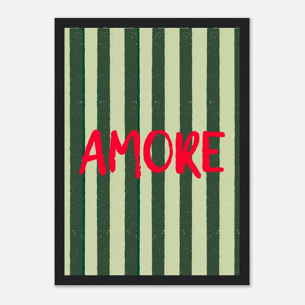 AMORE - Art Print mit Holzrahmen