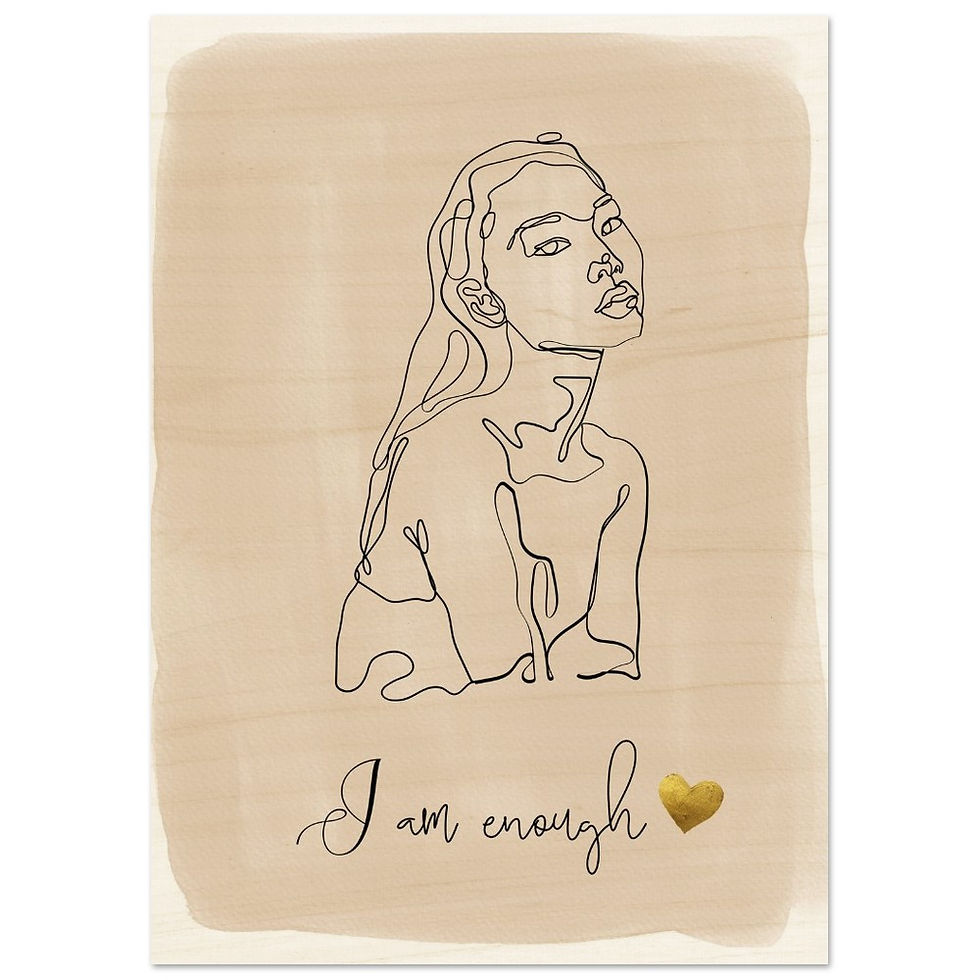 Miniatura: I am enough - Holzdrucke