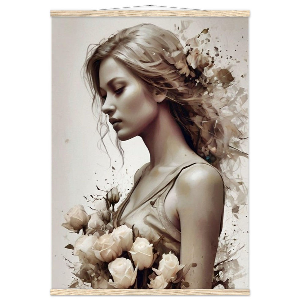 Miniaturbild: Flower Girl - Art Print mit Leisten