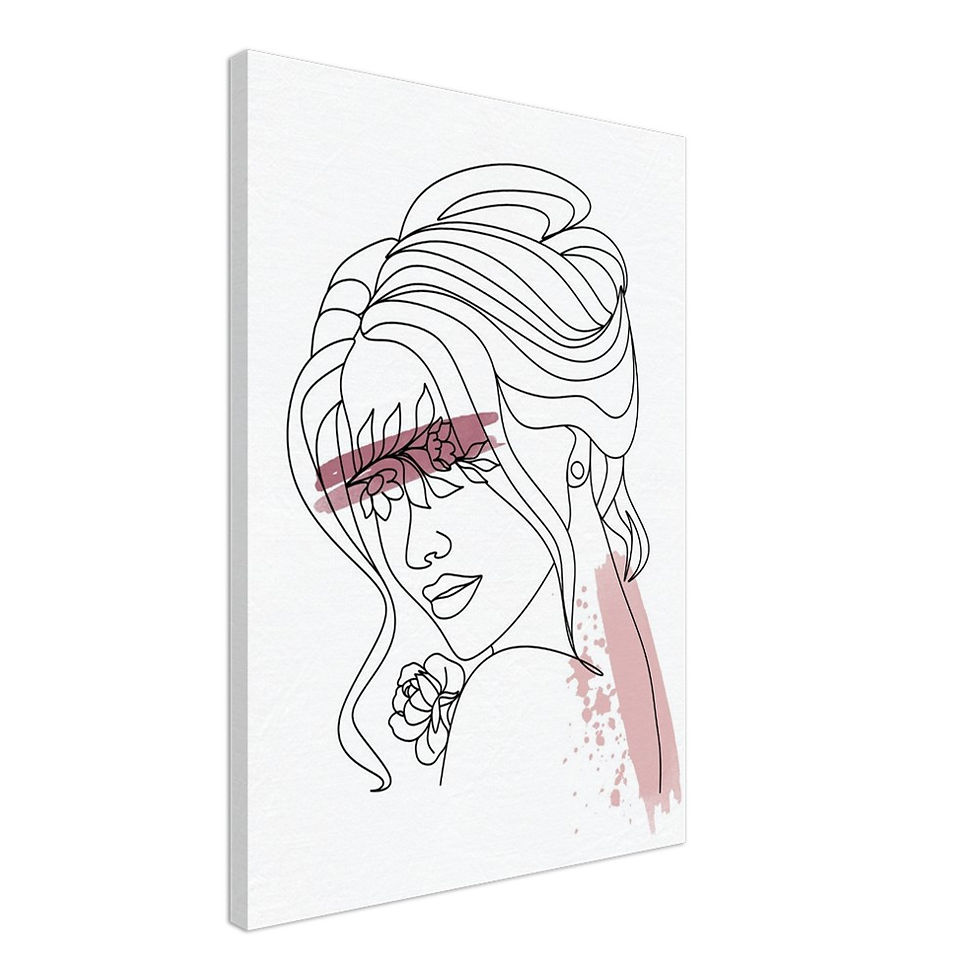 Thumbnail: Line Art Frau IV - Leinwand