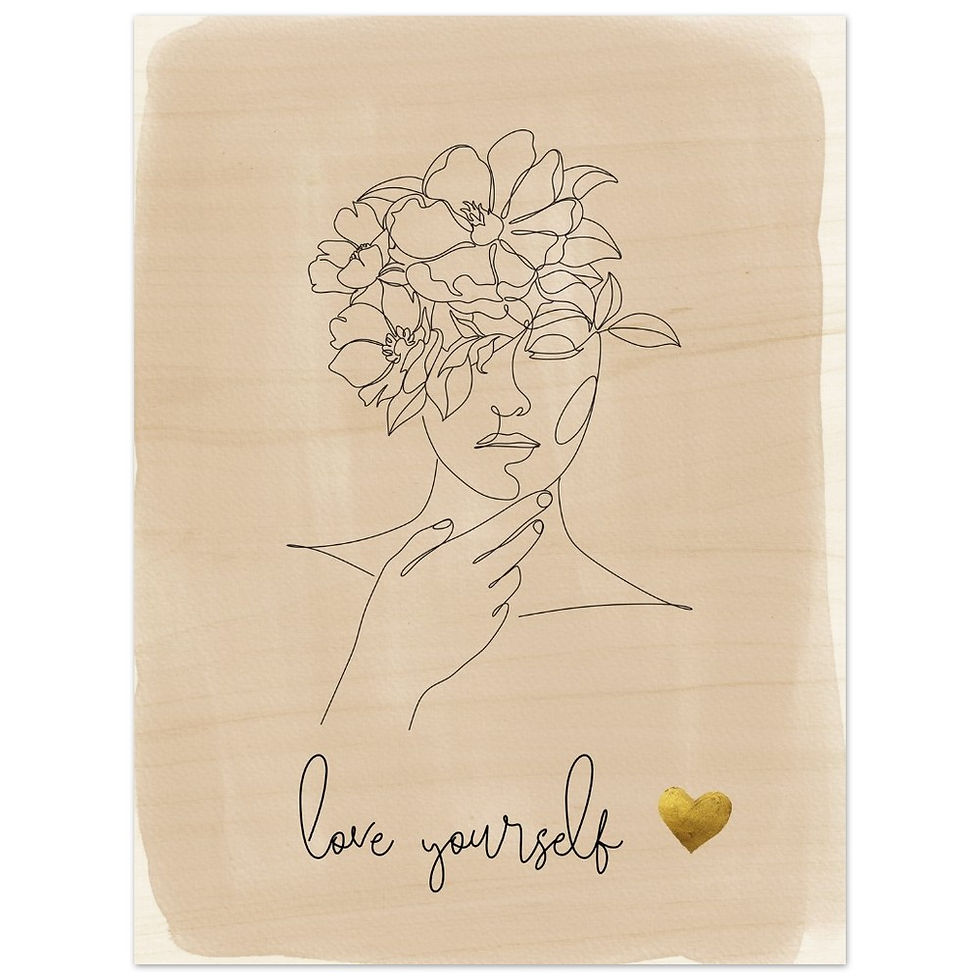 Miniatura: love yourself - Holzdrucke