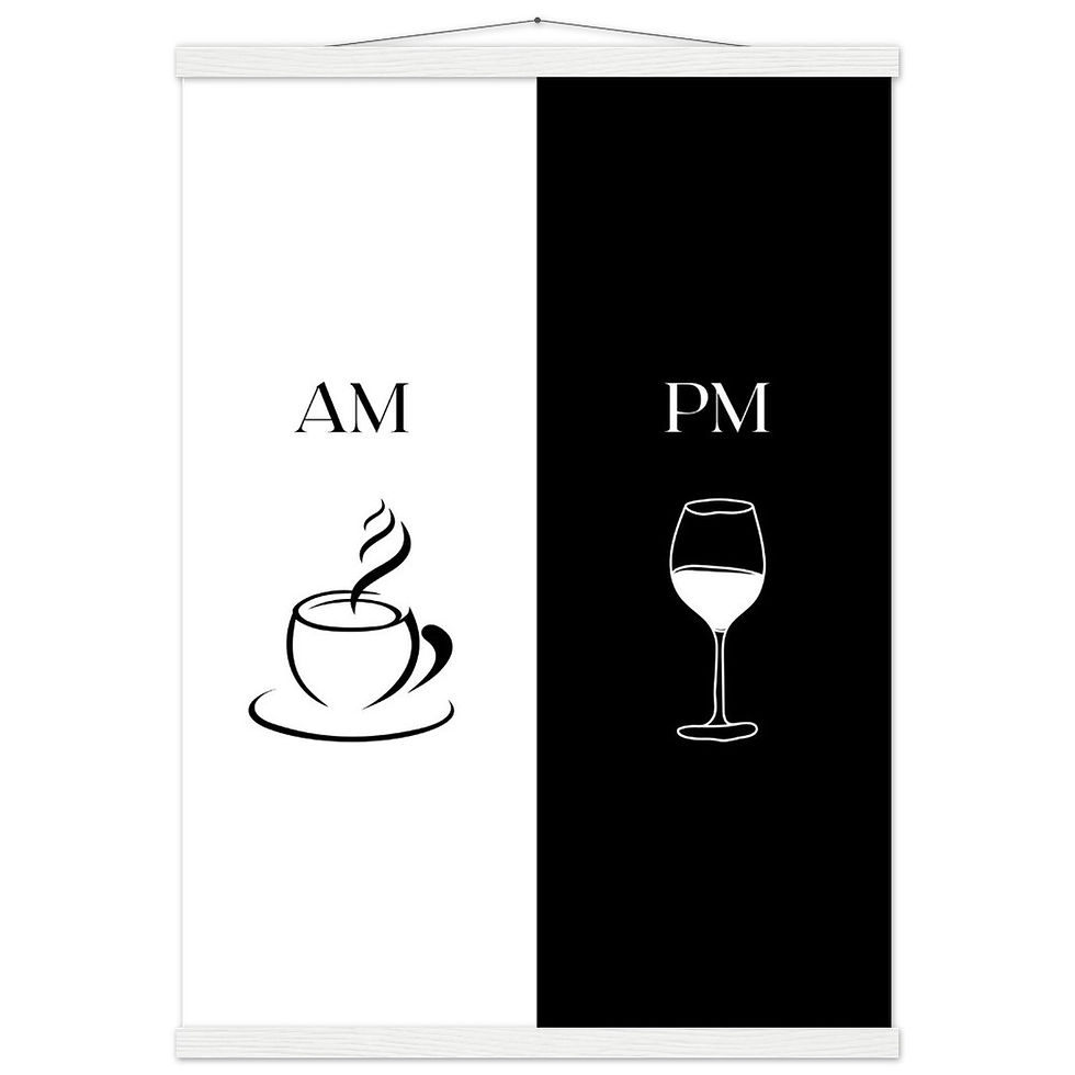 Miniaturbild: AM and PM - Art Print mit Leisten