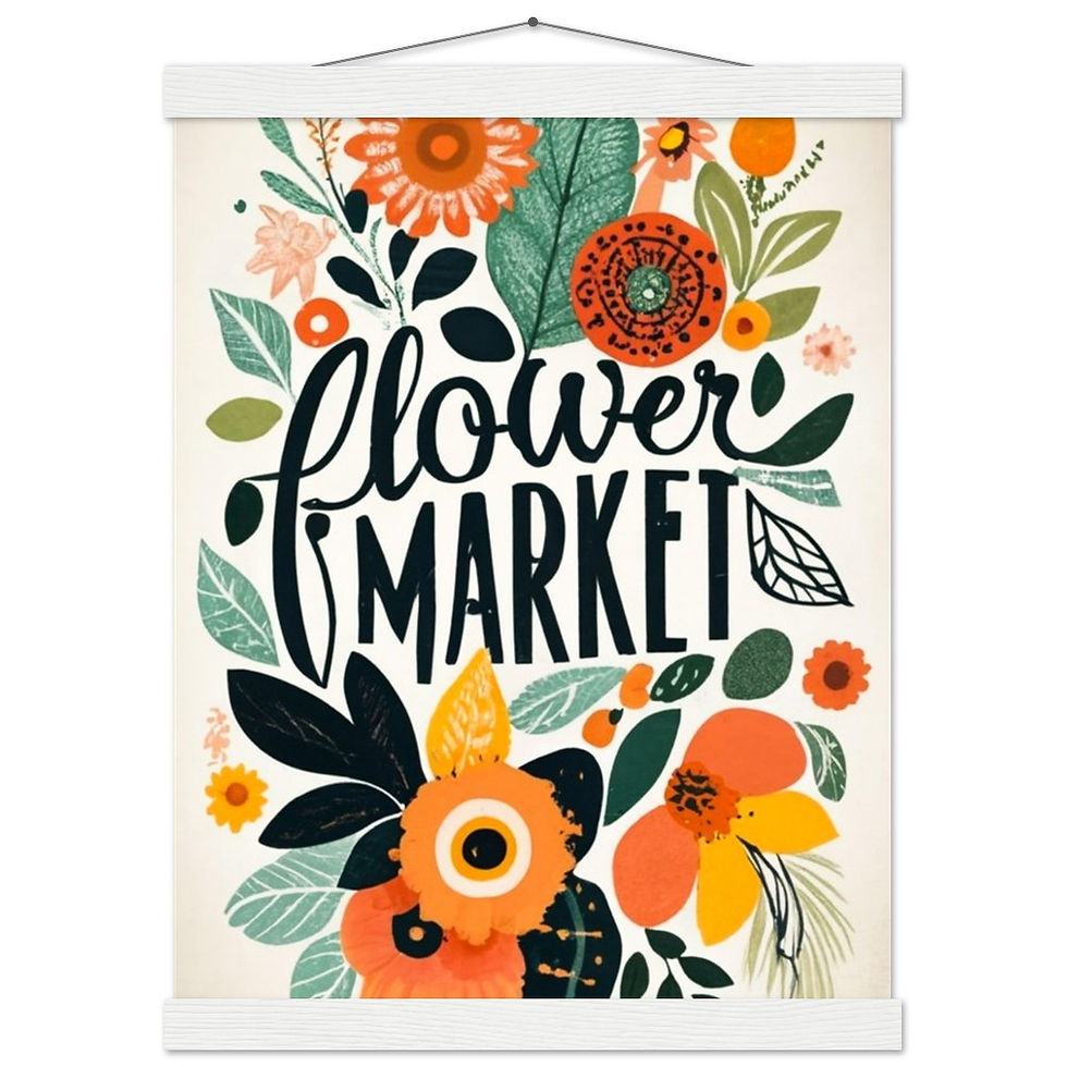 Thumbnail: flower MARKET - Art Print mit Leisten