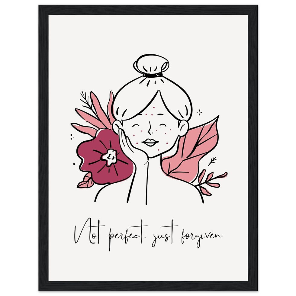 Miniature : Not perfect, just forgiven - Art Print mit Holzrahmen
