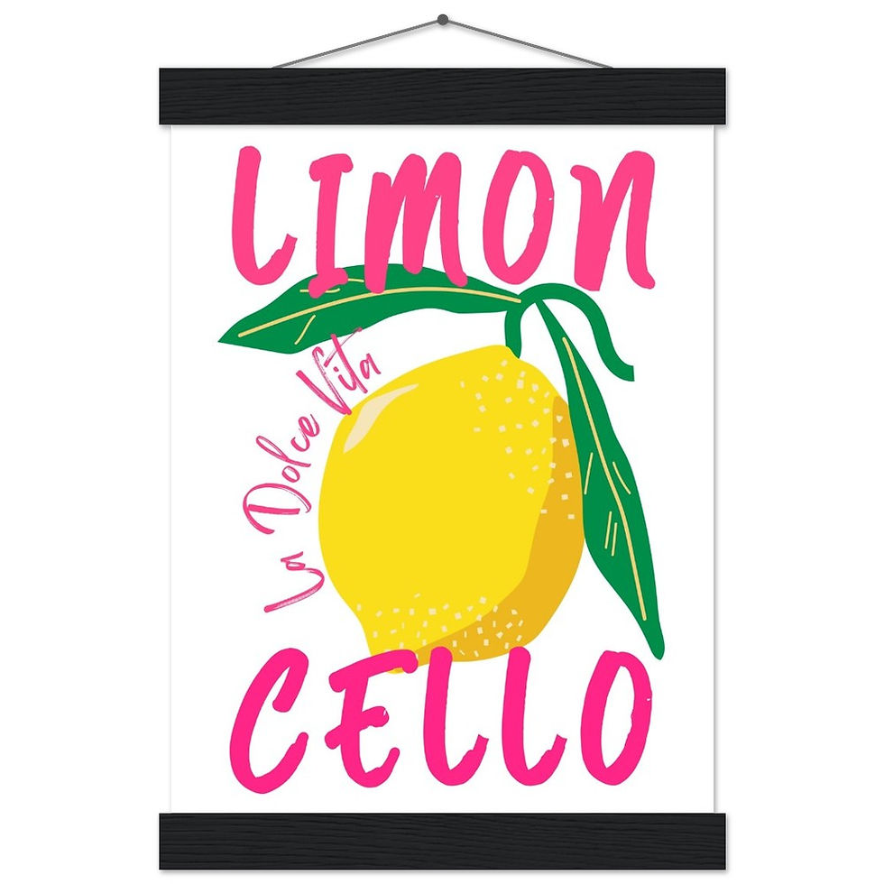 Limoncello - La Dolce Vita - Art Print mit Leisten