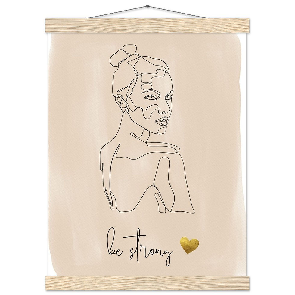 Miniature : be strong - Art Print mit Leisten