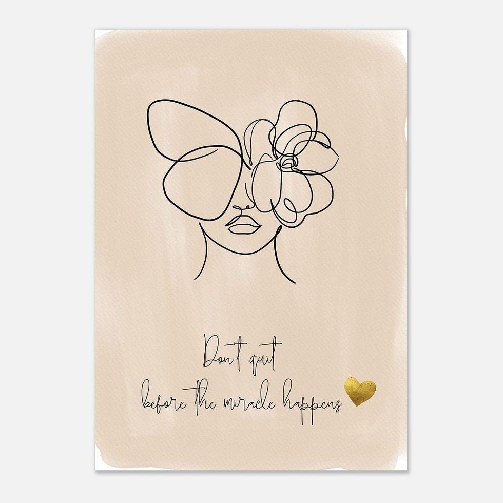 Miniatura: Don´t quit before the miracle happens - Art Print