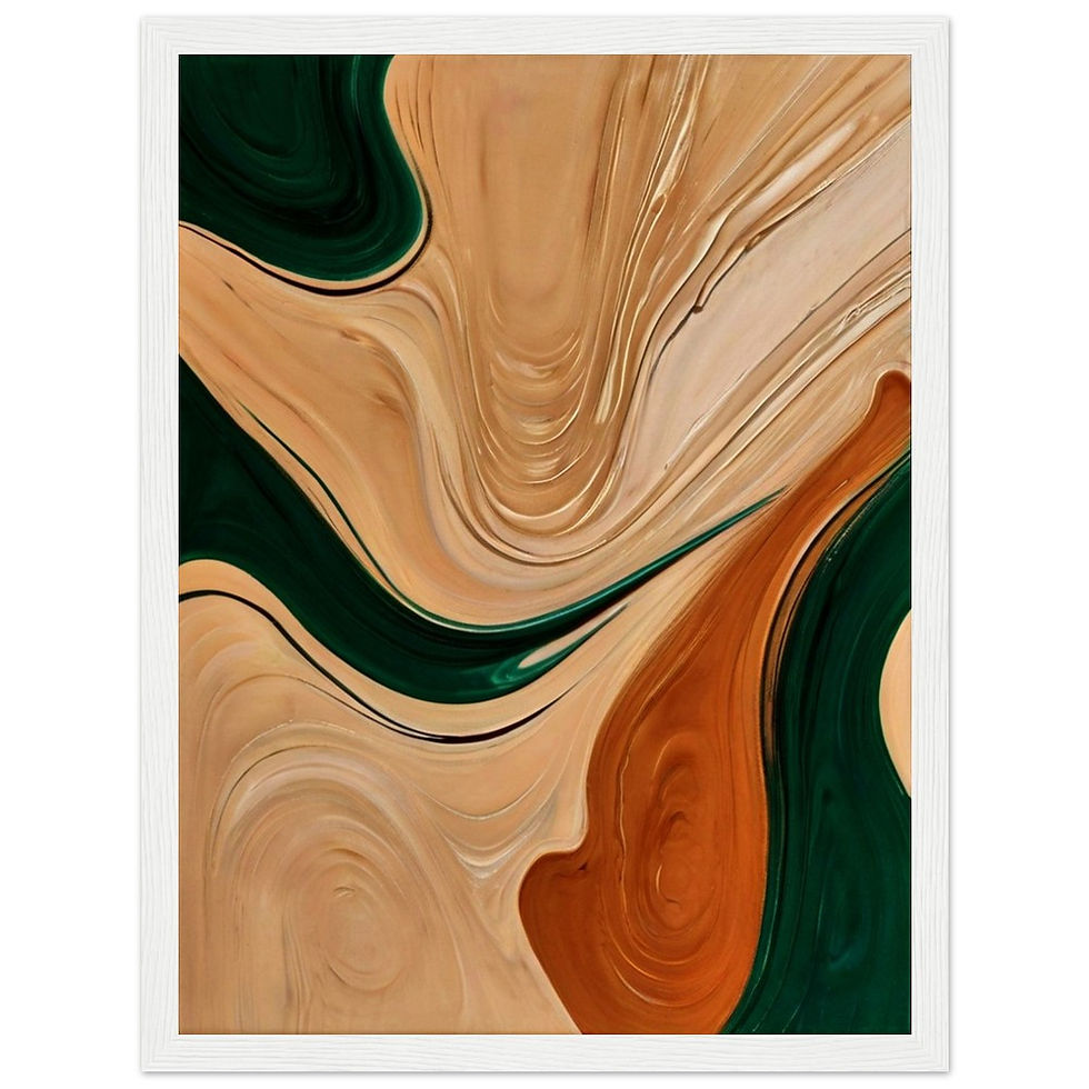 Miniatura: Abstracktes Wandbild XXI - Art Print mit Holzrahmen