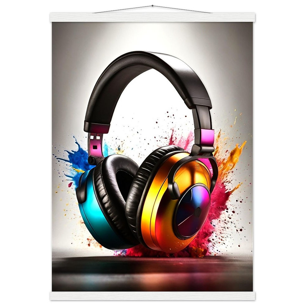 Miniature : Headphone - Art Print mit Leisten