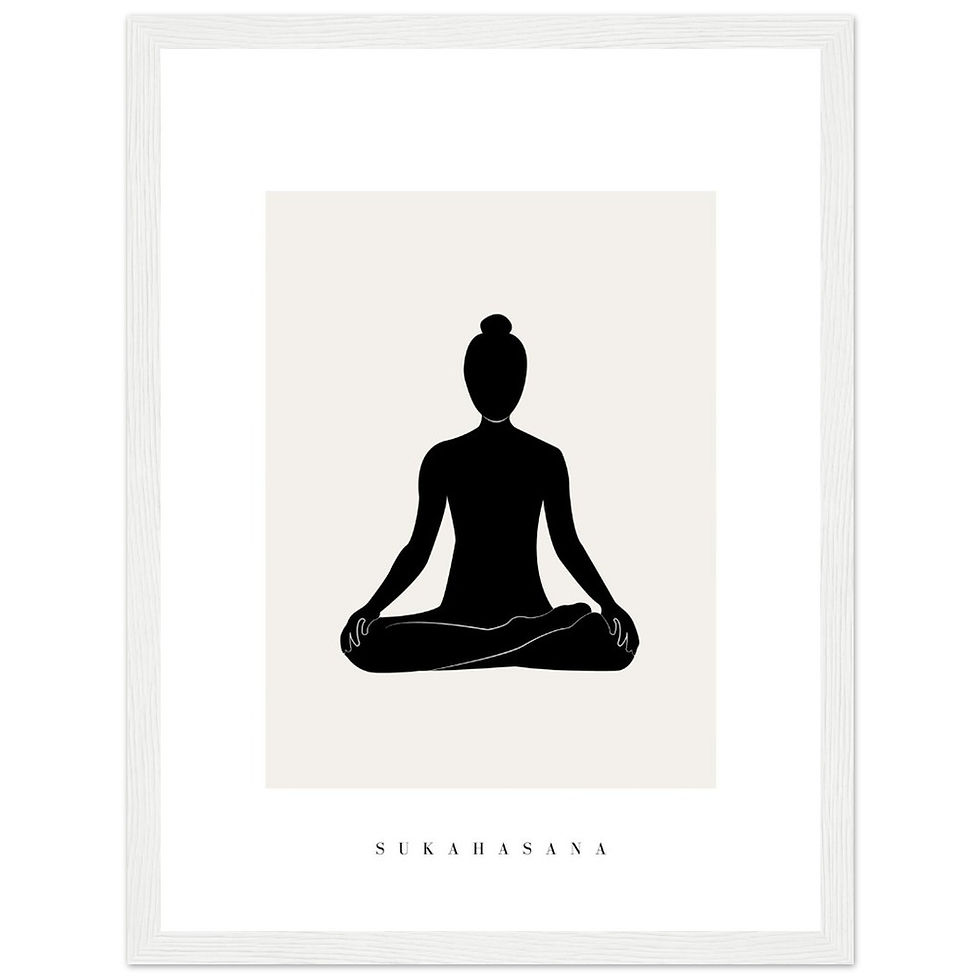Miniatura: Yoga - Art Print mit Holzrahmen