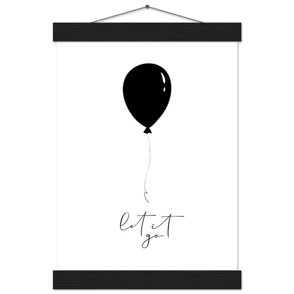 Miniature : let it go - Art Print mit Leisten