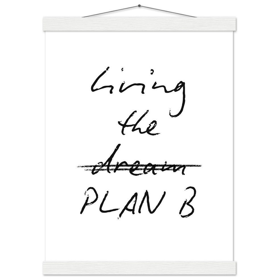 Miniature : Living the PLAN B - Art Print mit Leisten
