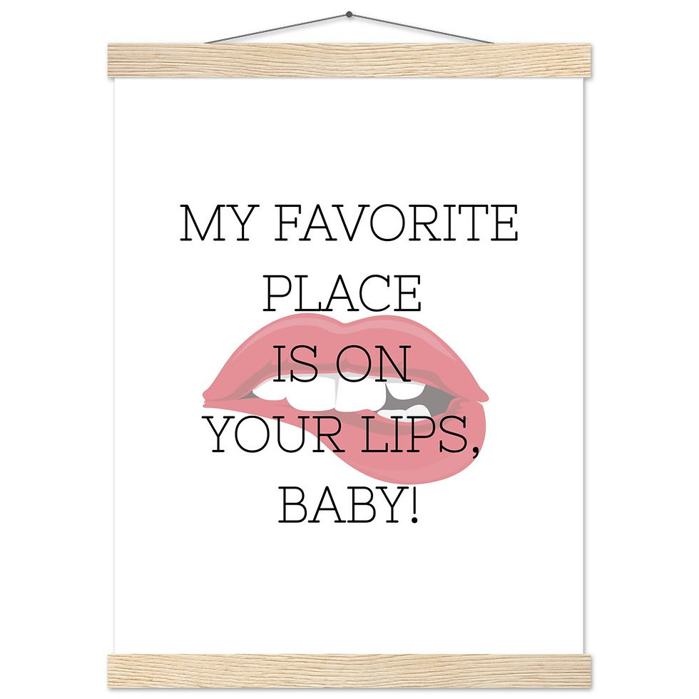 Miniatura: Wein nicht? - VerFührendes Lippen-Art Print mit Leisten