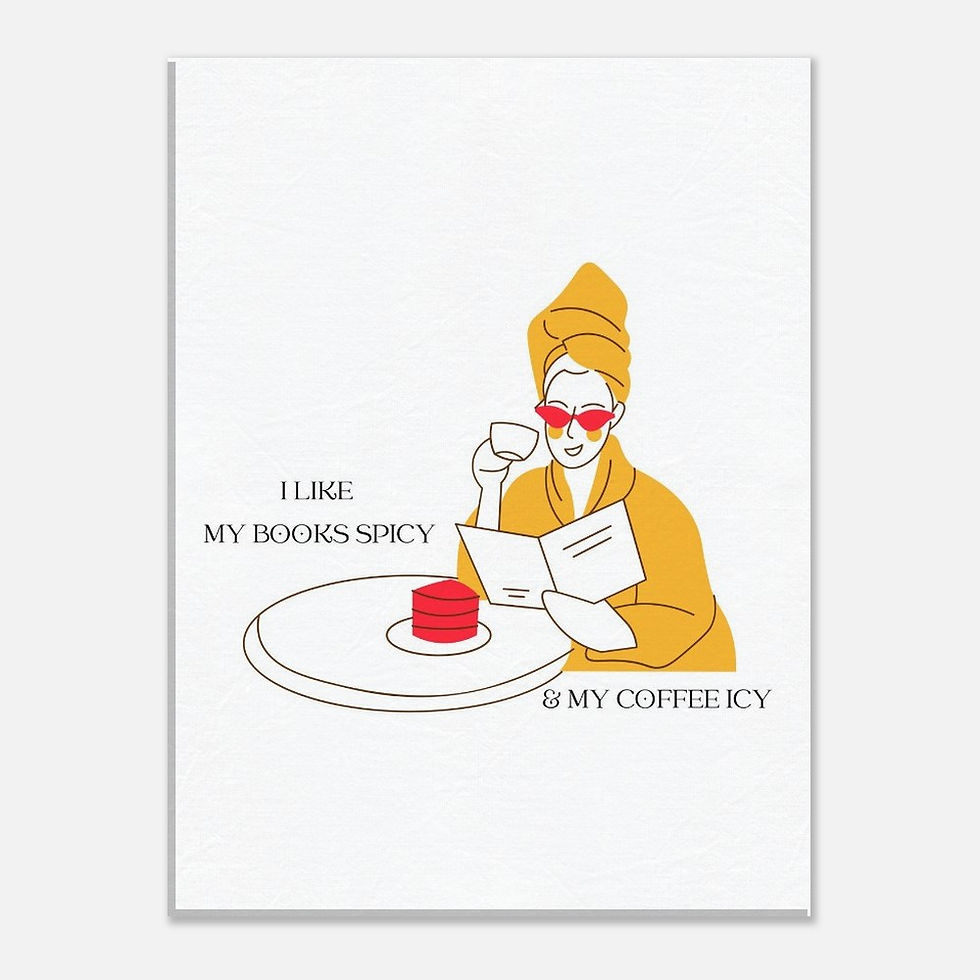 Miniaturbild: Frau mit Buch die gerne liest und Kaffee trinkt in Farbe - Leinwand