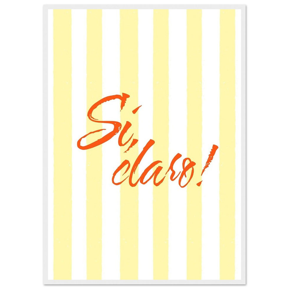 Miniaturbild: Si, claro! - Art Print mit Holzrahmen