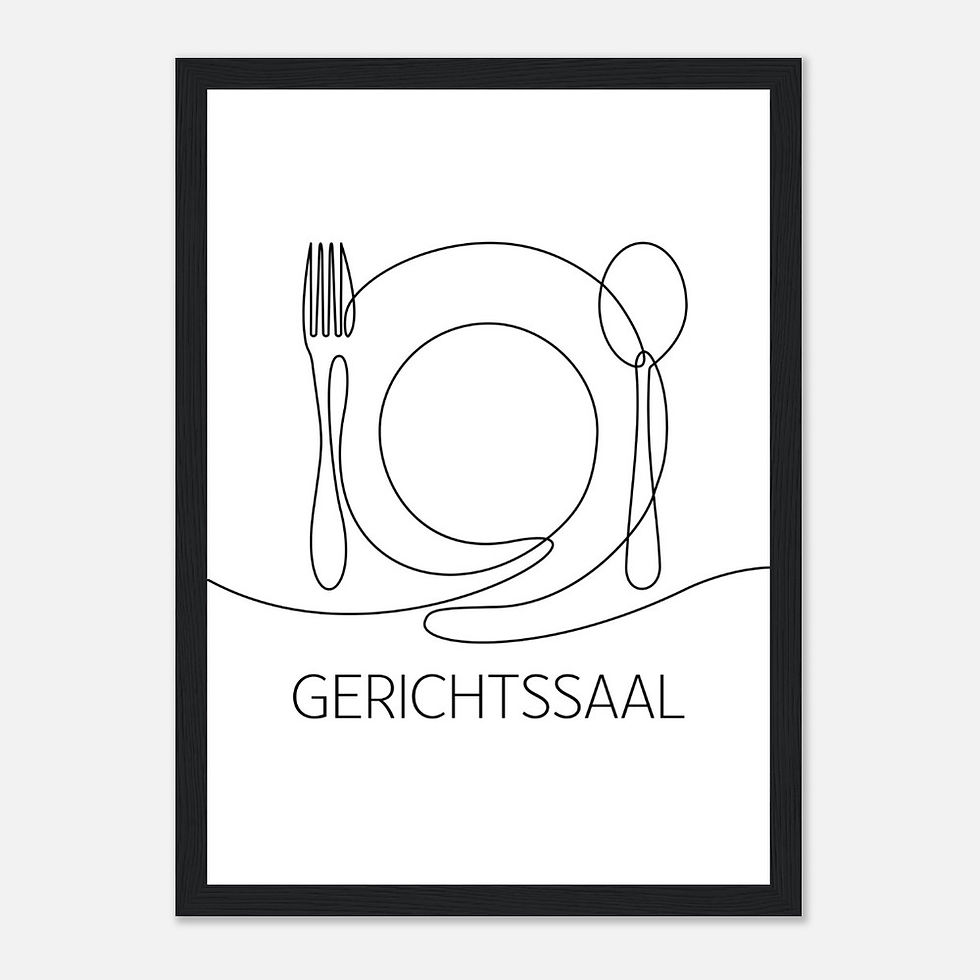 Gerichtssaal - Art Print mit Holzrahmen