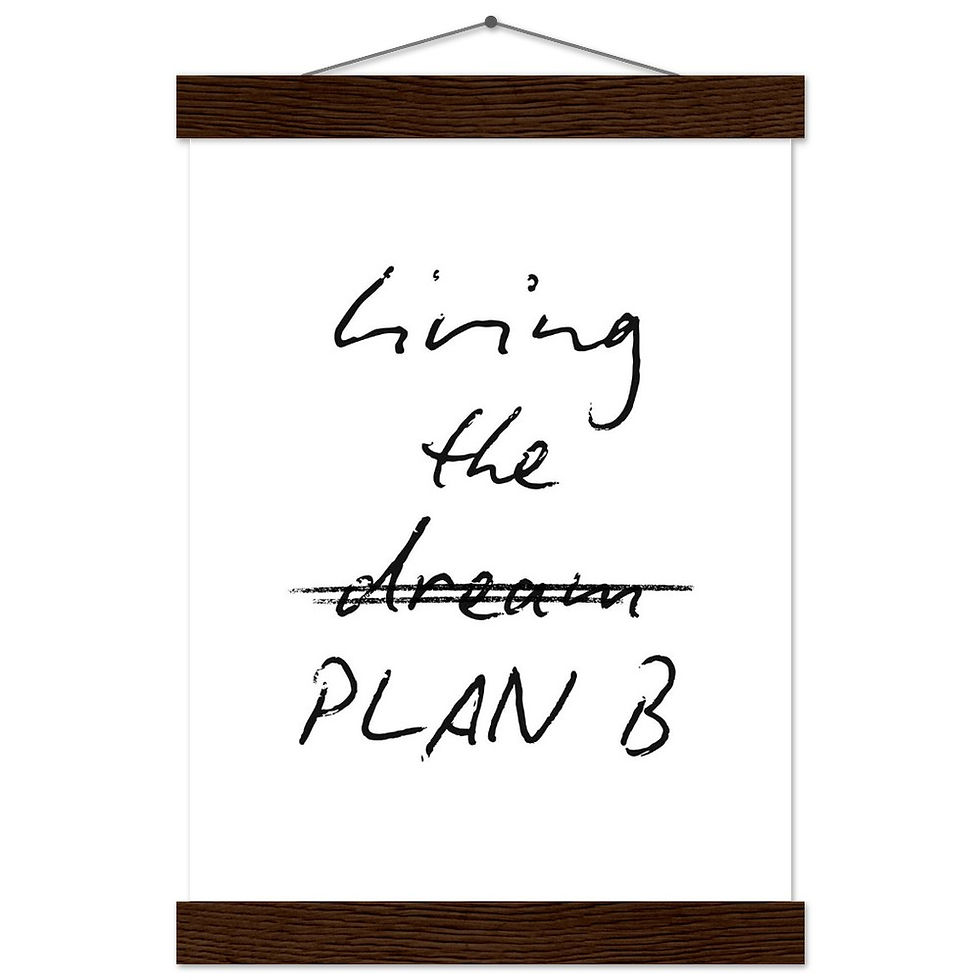 Miniature : Living the PLAN B - Art Print mit Leisten