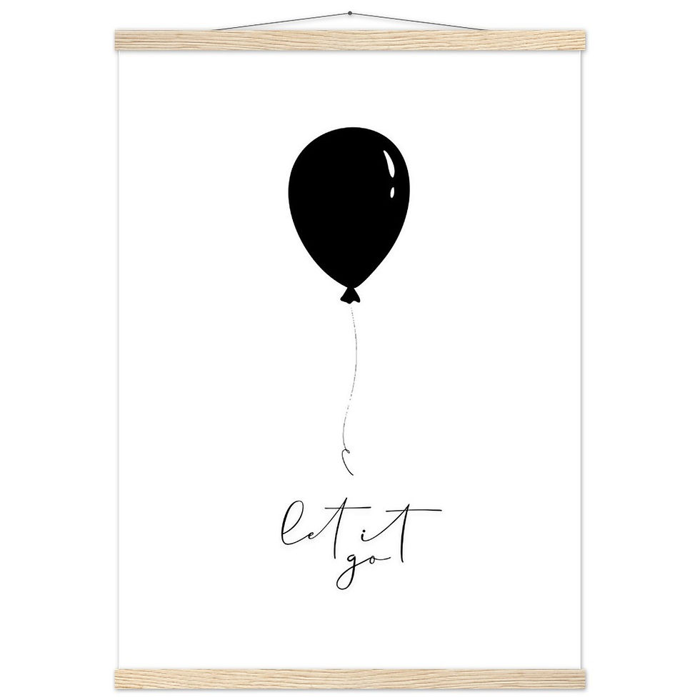 Thumbnail: let it go - Art Print mit Leisten