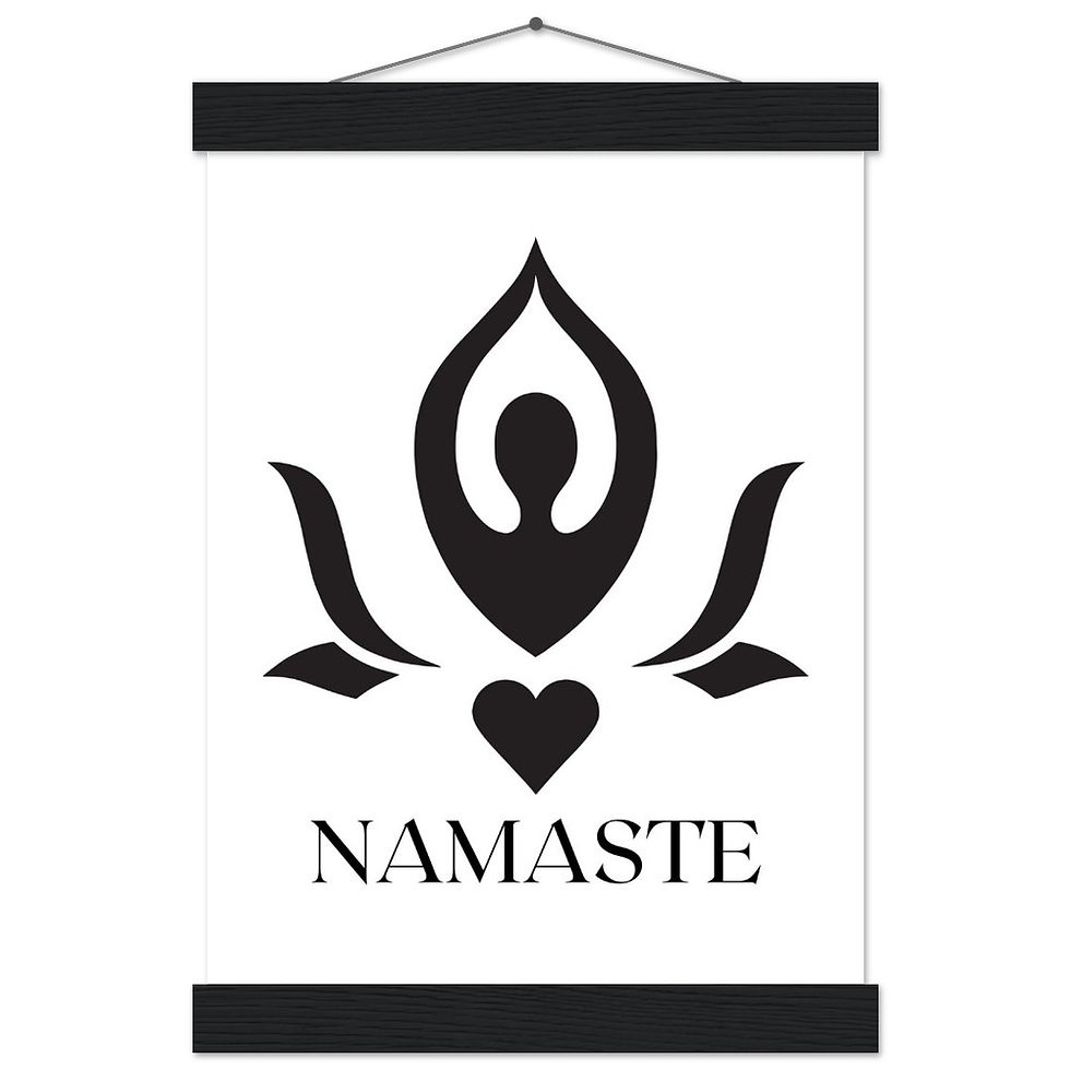 NAMASTE HEART - Art Print mit Leisten