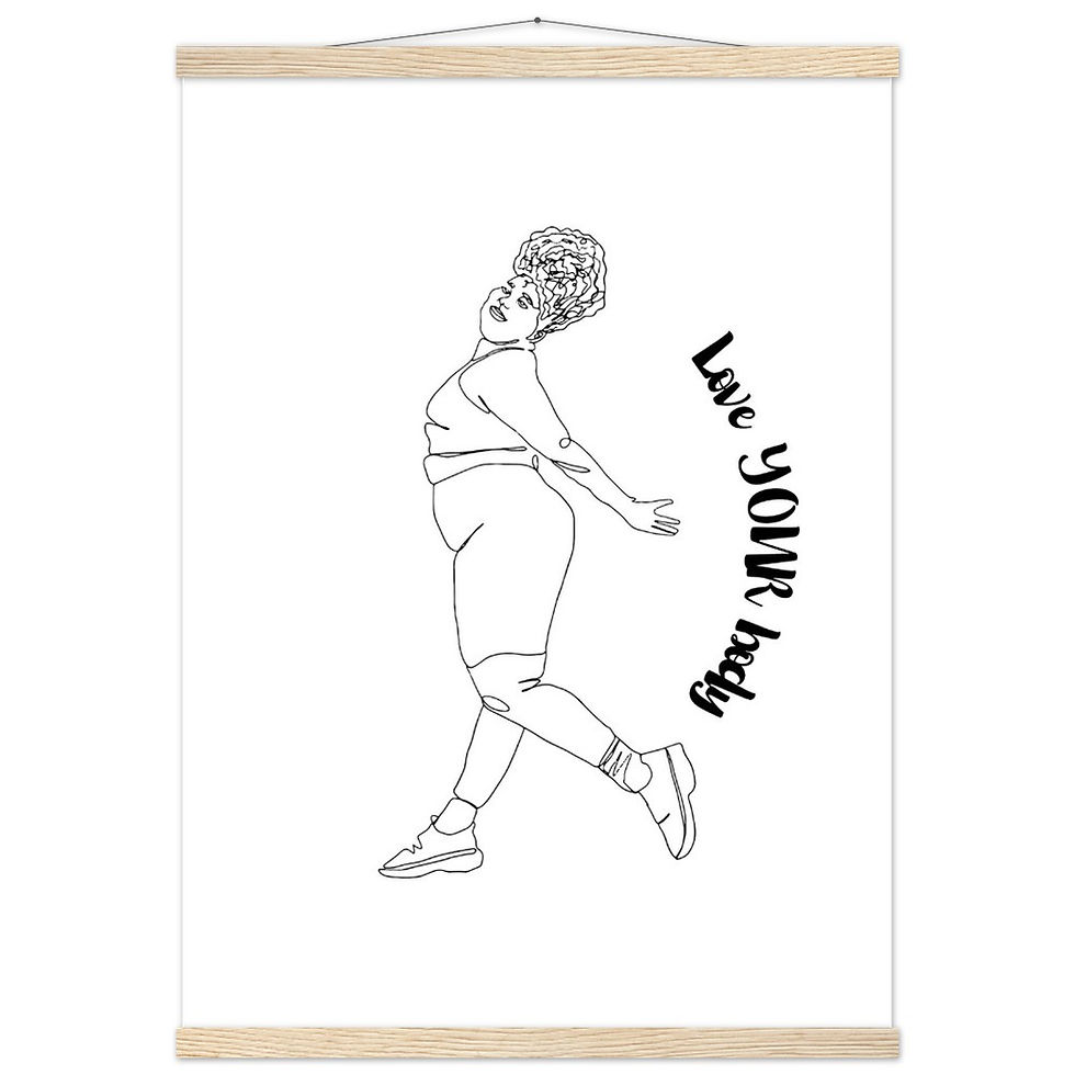 Thumbnail: Love YOUR body - Art Print mit Leisten