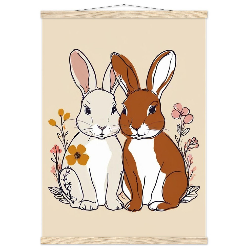 Miniatura: Häschen - Art Print mit Leisten