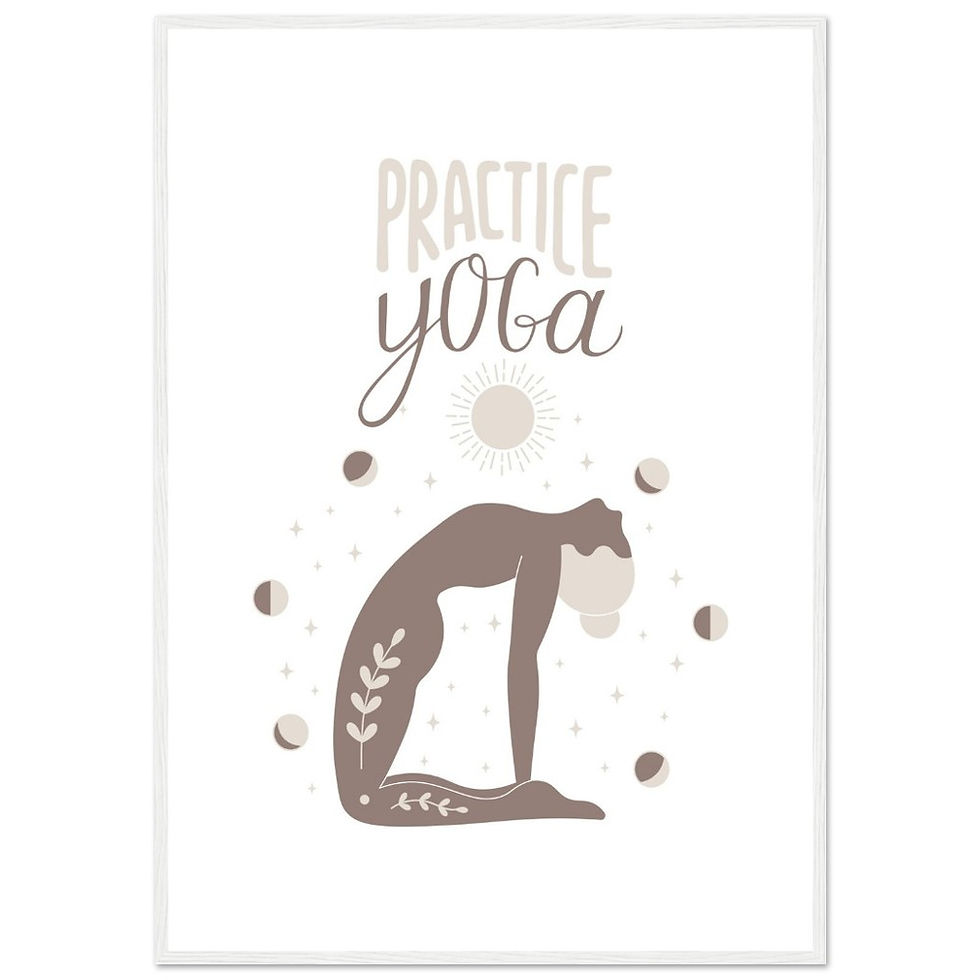 Miniaturbild: PRACTICE YOGA - Art Print mit Holzrahmen