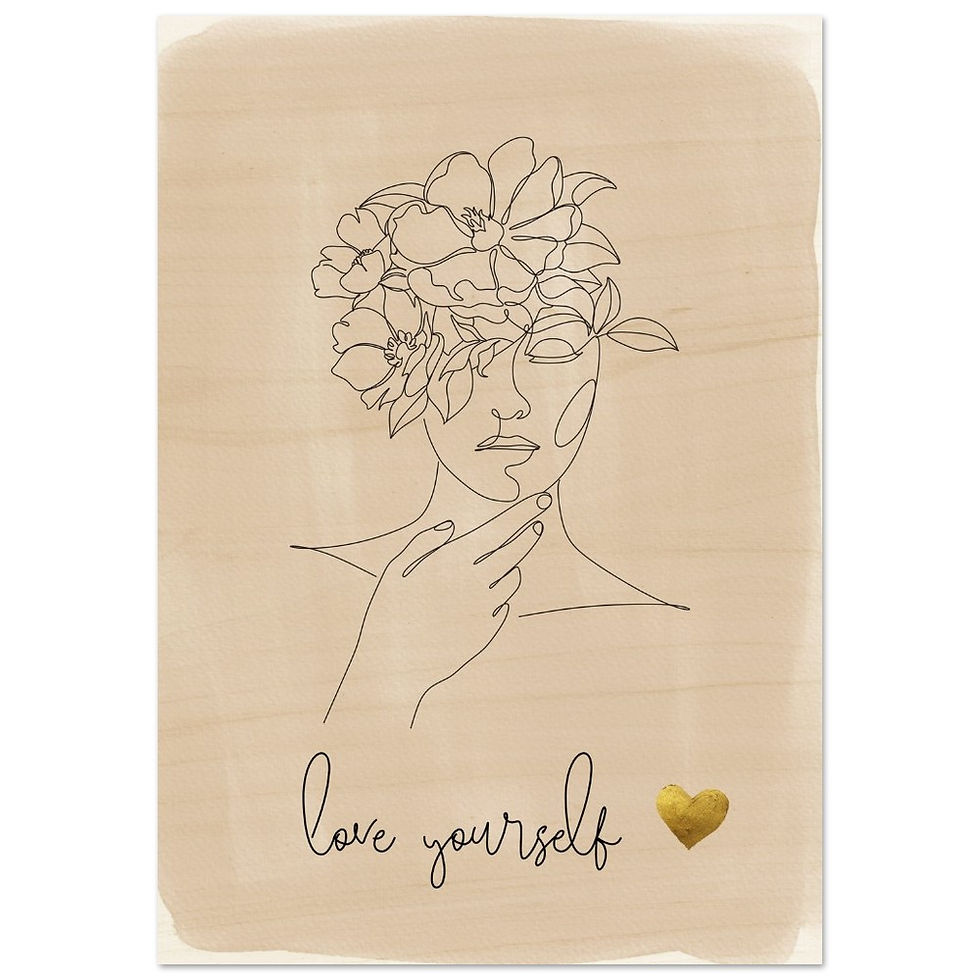 Miniatura: love yourself - Holzdrucke