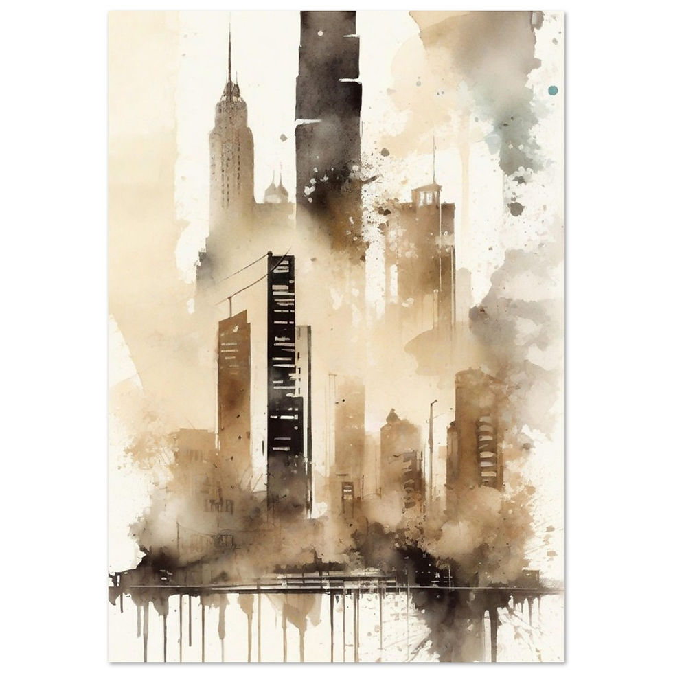 Miniature : Urbane Aquarelle III - Art Print