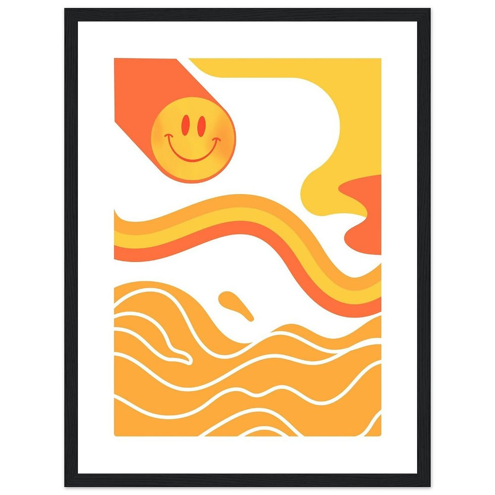 Miniature : JUST FUN - Art Print mit Holzrahmen