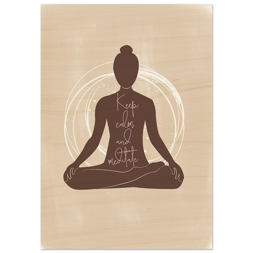 Miniaturbild: Keep calm and meditate - Holzdrucke