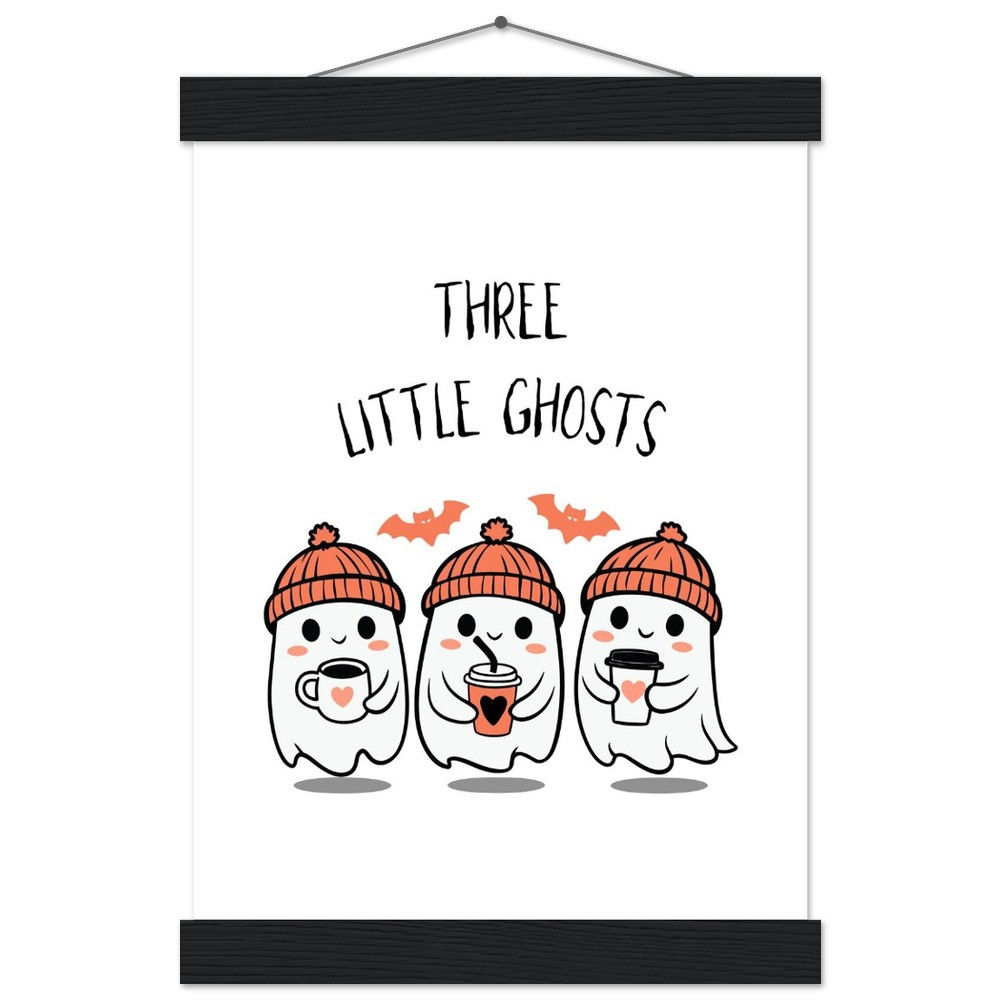 THREE LITTLE GHOSTS - Art Print mit Leisten