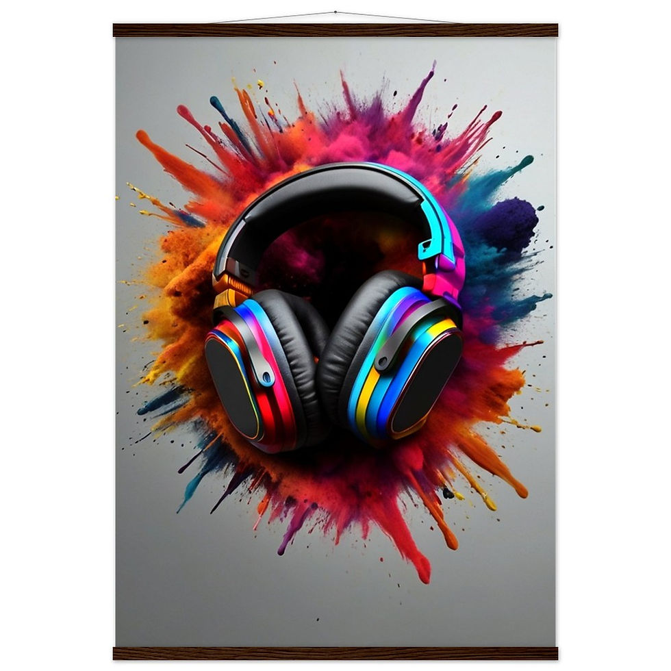 Miniaturbild: Headphone III - Art Print mit Leisten