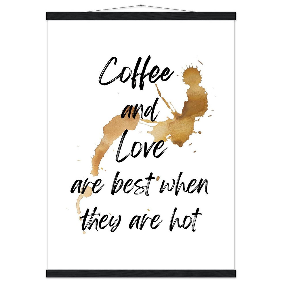 Miniatura: Coffee & Love - Spilled Coffee Vibe Kunstdruck mit Leisten