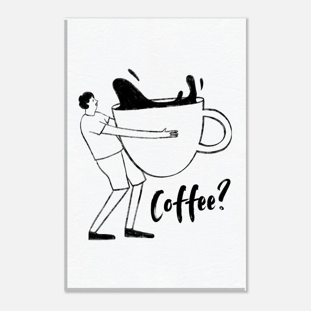 Coffee Time Splash - Moderne Leinwandkunst für deine Kaffeepause