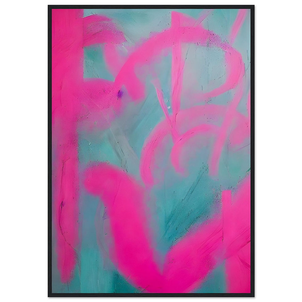 Thumbnail: Abstracktes Wandbild V - Art Print mit Holzrahmen
