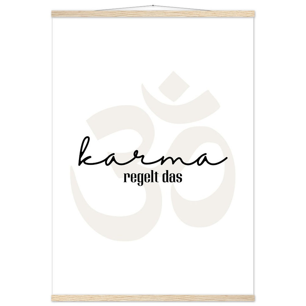 Miniatura: Karma regelt das. Yoga Design. Om Namaste - Art Print mit Leisten