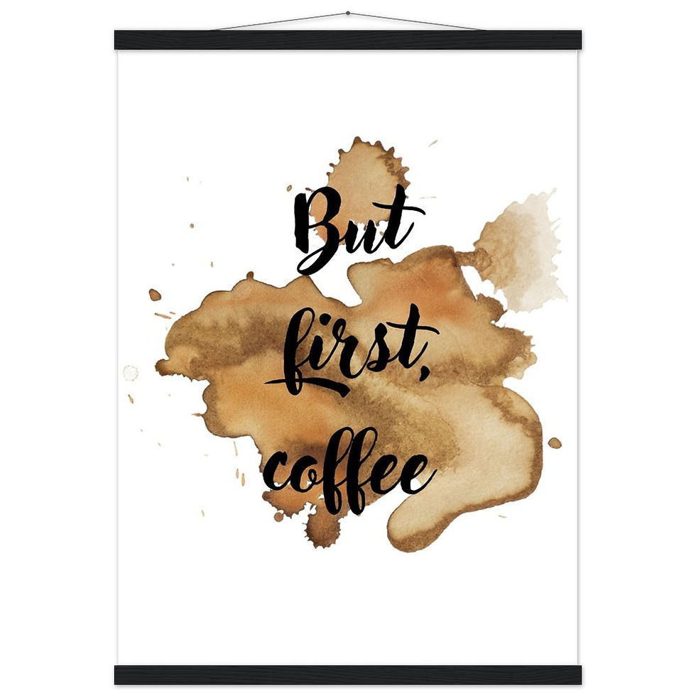 Miniaturbild: But frist coffee - Art Print mit Leisten