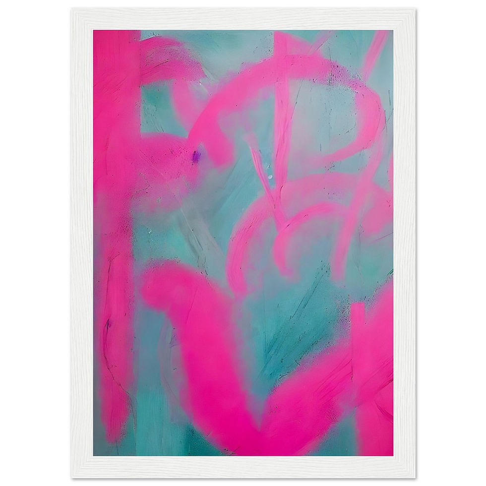 Miniatura: Abstracktes Wandbild V - Art Print mit Holzrahmen