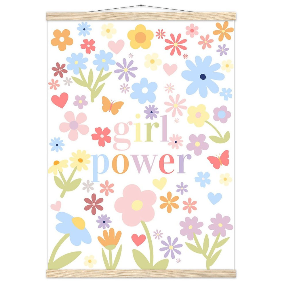 Thumbnail: girl power - Art Print mit Leisten