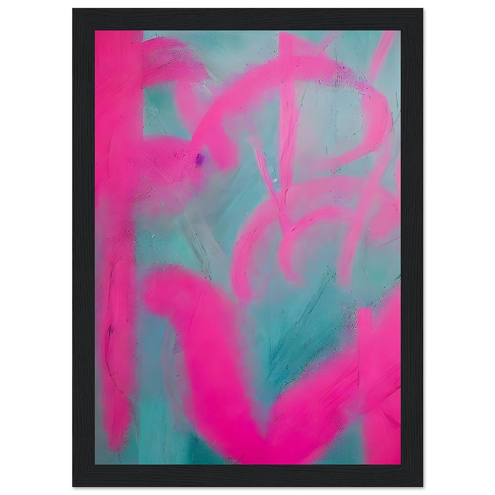 Thumbnail: Abstracktes Wandbild V - Art Print mit Holzrahmen
