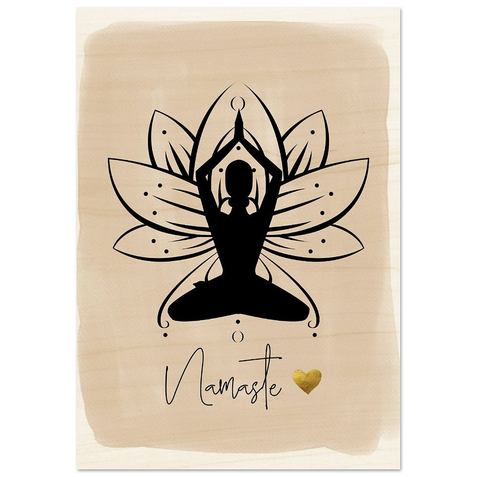 Thumbnail: Namaste & Lotusblüte - Holzdrucke