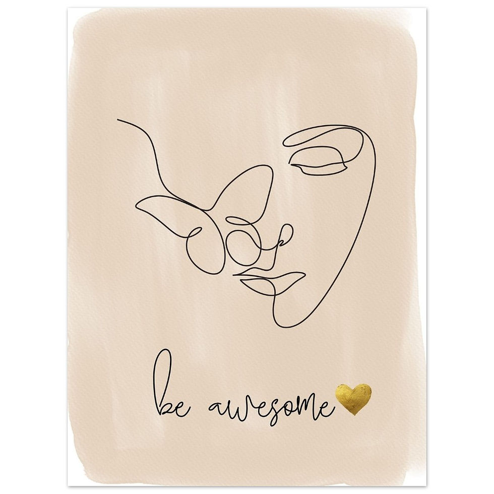 Miniatura: be awesome - Art Print