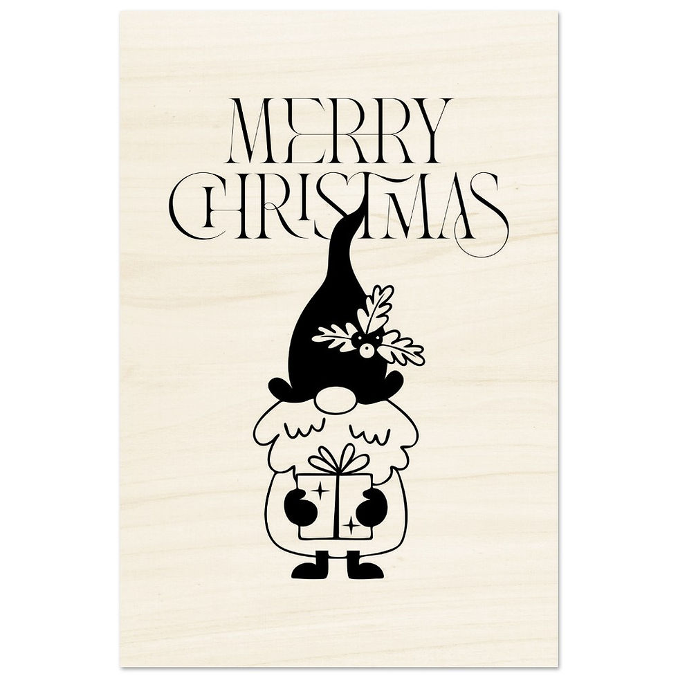 Merry Christmas - Holzdrucke