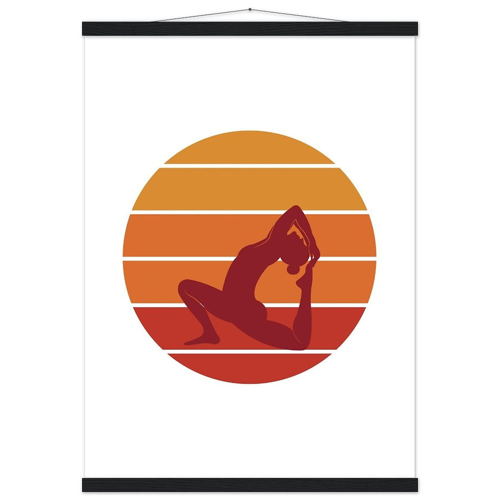 Miniatura: Yoga Silouette Frau - Art Print mit Leisten