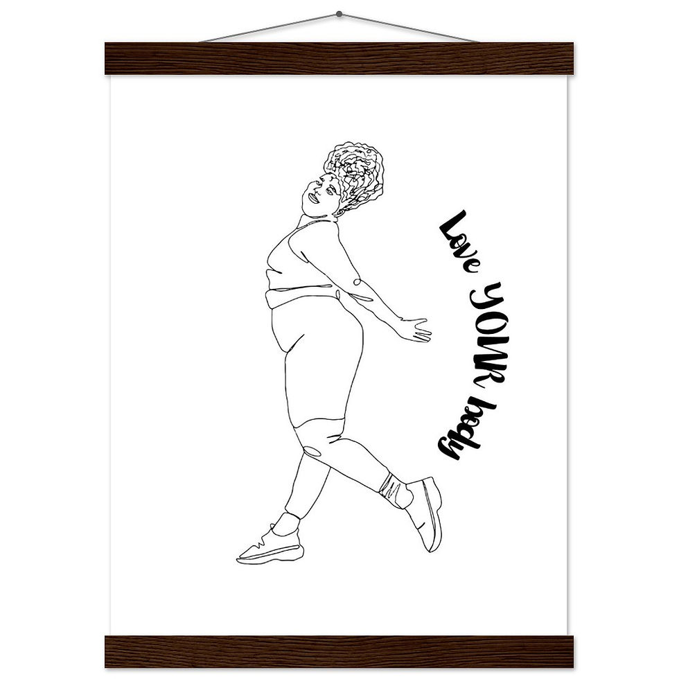 Thumbnail: Love YOUR body - Art Print mit Leisten