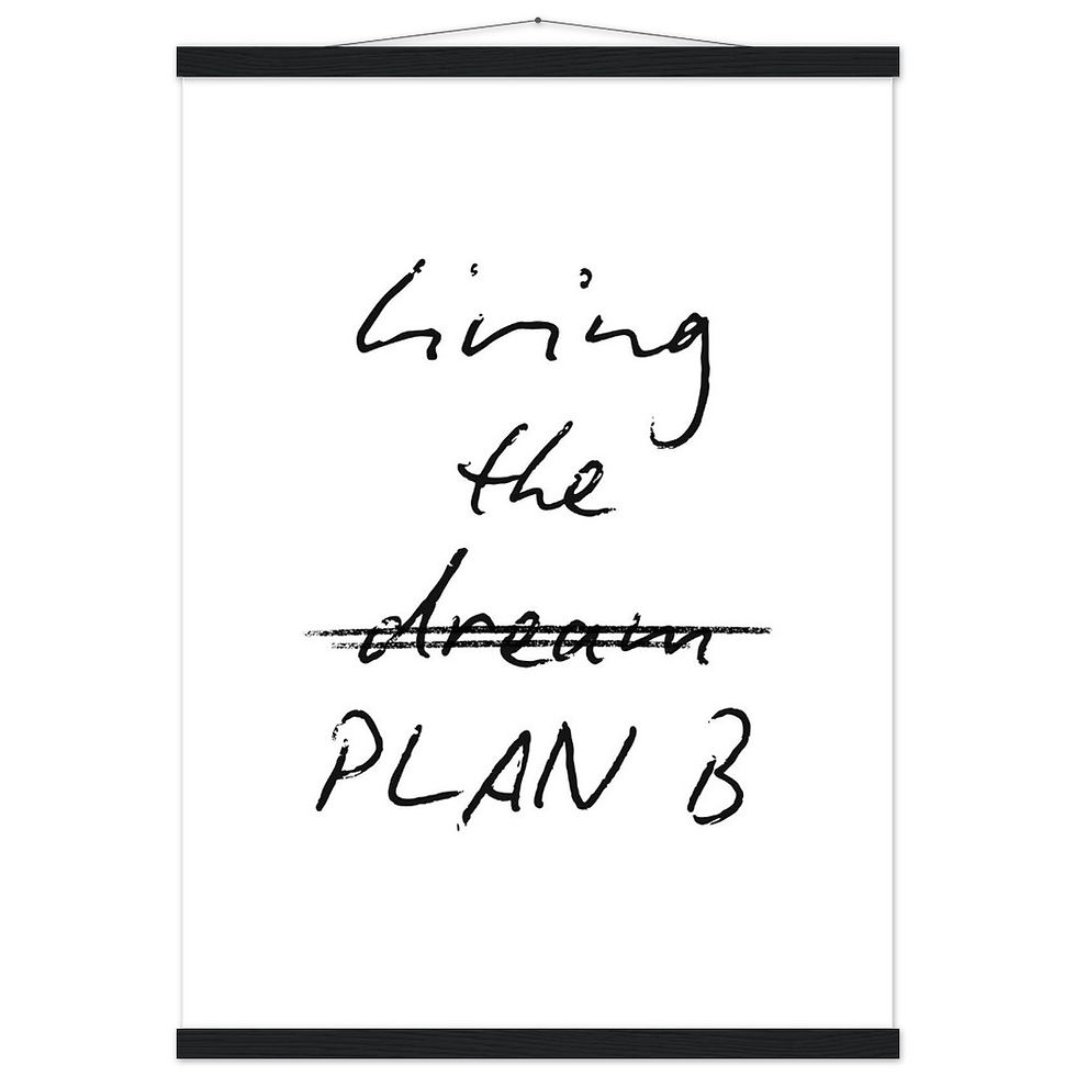 Miniature : Living the PLAN B - Art Print mit Leisten