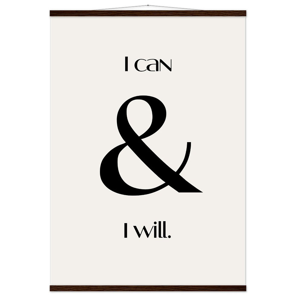Miniature : I can & I will. - Art Print mit Leisten