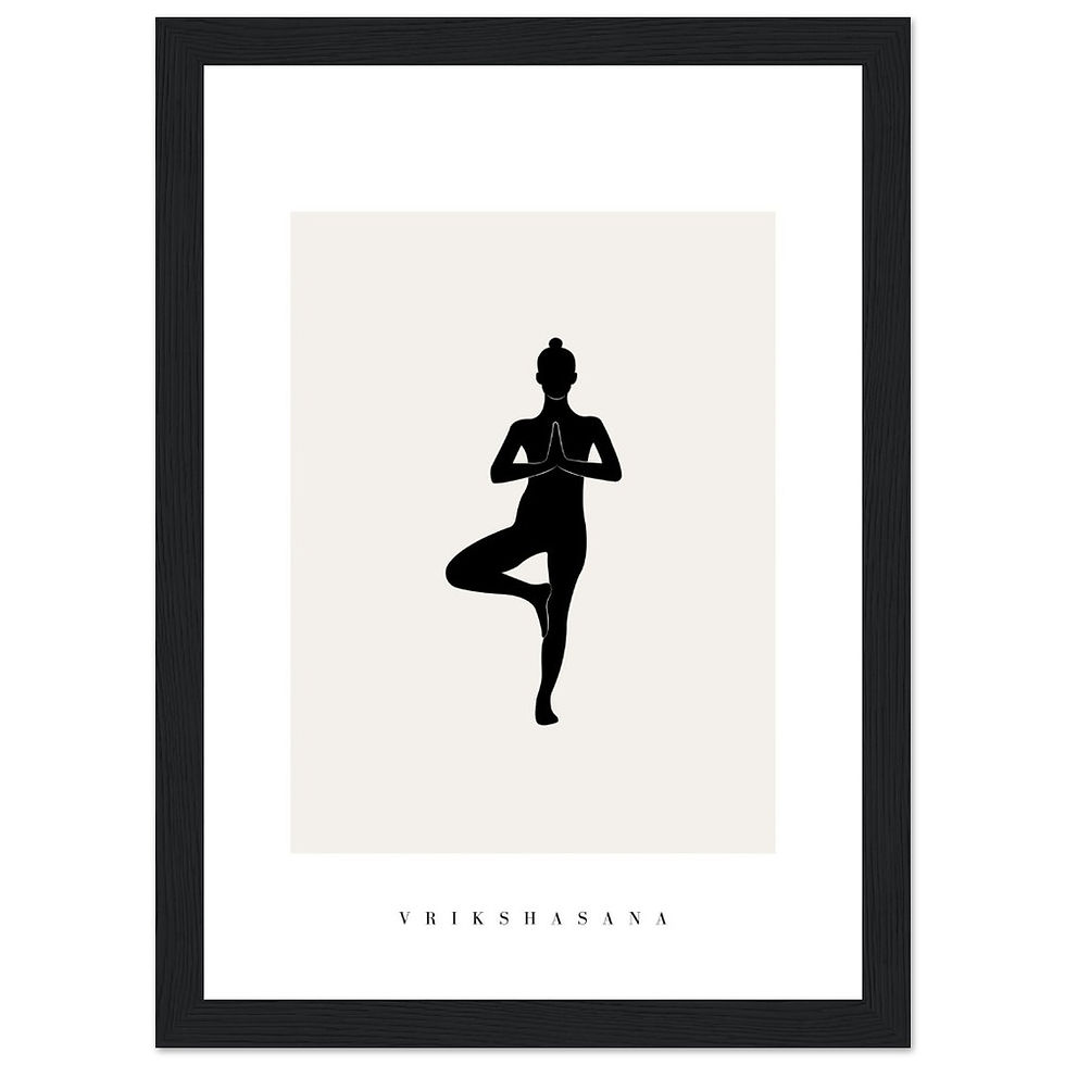 Miniature : Yoga IV - Art Print mit Holzrahmen